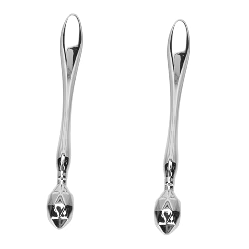 TOGEVAL 2 Stück Metall Augenmassage Stäbe aus Hochwertiger Zinklegierung Ergonomisch Geformt Kompakt und Tragbar Sanfte Anwendung Durchblutung für Frauen Passend für Augencreme und von TOGEVAL