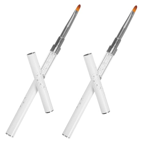 TOGEVAL 2 Stück Nailart-pinsel: Doppelseitiger Liner-pinsel – Gel-nagellack-malkunst-designstift Für Linien, Dünne Details – Maniküre-werkzeuge Für Frauen von TOGEVAL