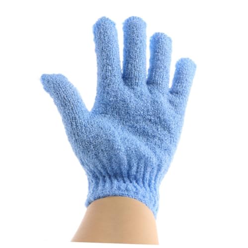 TOGEVAL 2 Stück Peeling duschhandschuhe Nylon Körperpeeling Handschuhe mit Schlaufe Schnell Trocknend Elastisch Maschinenwaschbar Einheitsgröße für Damen Herren für Dusche und Bad von TOGEVAL