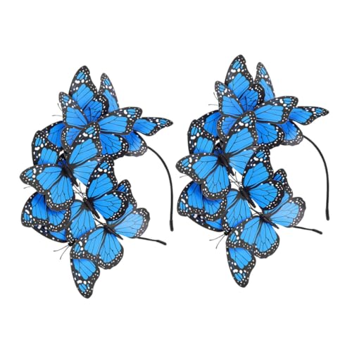 TOGEVAL 2 Stück Schmetterlings Stirnband für Damen Haaraccessoire mit Detailliertem Design für Partys und Karneval Einfach Anzuwenden und von TOGEVAL