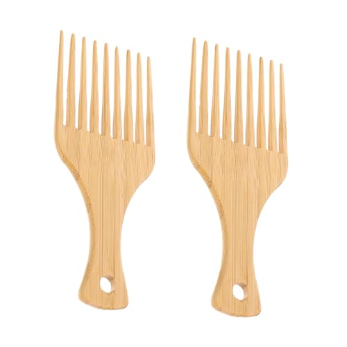 TOGEVAL 2 Stück Teiliges Breiter Zahnkämme aus Langlebigem Material Praktische Haarschneide und Stylingkämme für Männer Rutschfest Hautschonend für Langes und Kurzes Haar im Salongebrauch von TOGEVAL