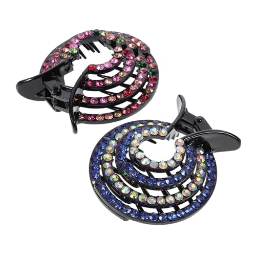 TOGEVAL 2 Stück Teiliges Haar Dutt Spiral Ponytail Holder Haarklammer Damen Haarstyling Werkzeug Vielseitig für Alltag Reise und Makeup von TOGEVAL