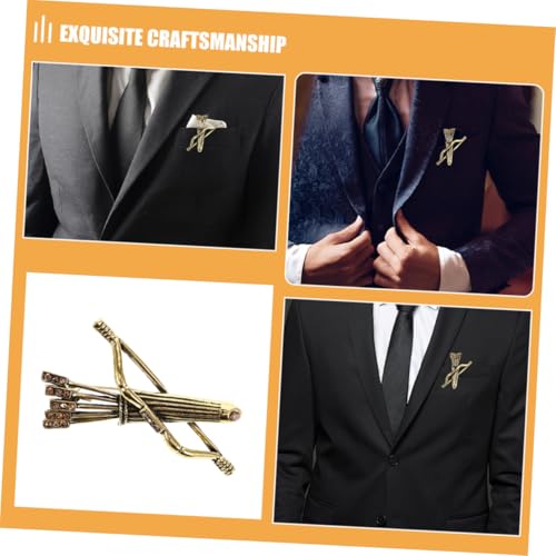 TOGEVAL 2 Stück Teiliges Herren Broschen Barockstil Vintage Metallbrosche Bogen Design Zinklegierung Anstecknadel für Strickjacken und Blazer Modisches Accessoire von TOGEVAL