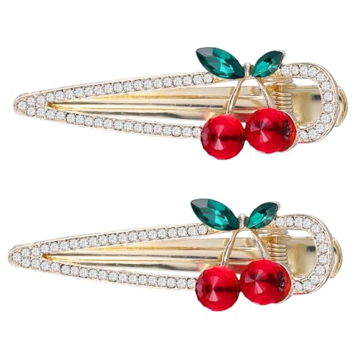 TOGEVAL 2 Stück Teiliges Kirsch Haarclip mit Funkelnden Strasssteinen Haarklammer für Mädchen Modischer Haarschmuck mit Einzigartigem Frucht Design Geeignet für Alltag und Festliche TOGEVAL 2 Stück Teiliges Kirsch Haarclip mit Funkelnden Strasssteinen Haarklammer für Mädchen Modischer Haarschmuck mit Einzigartigem Frucht Design Geeignet für Alltag und Festliche von TOGEVAL