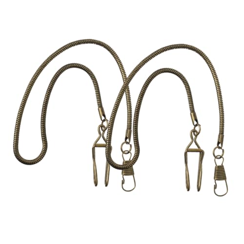 TOGEVAL 2 Stück Teiliges Taschenuhr Ketten aus Metall mit Glatter Oberfläche Einfache Befestigung Dekorative Vintage Zubehör für Herren Kostüm Geeignet für Halloween Party und Festliche von TOGEVAL