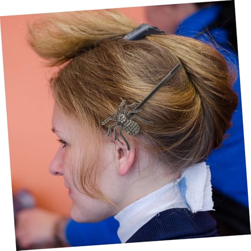 TOGEVAL 2 Stück Vintage Haarnadeln mit Spinnen Motiv und Strass Stabile Haarspangen für Damen und Mädchen Kleine Bobby Pins für Feines Langes und Kurzes Haar Modischer Haarschmuck für von TOGEVAL