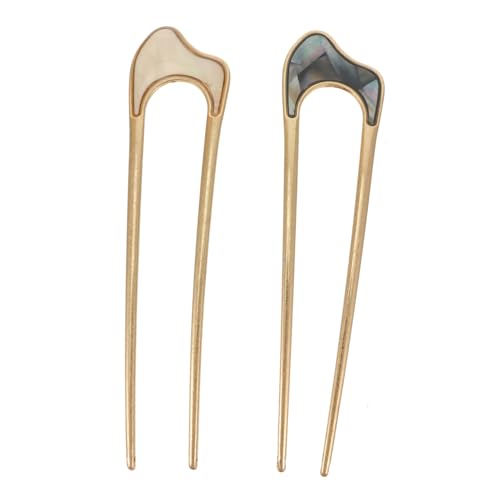 TOGEVAL 2 Stück Vintage U förmige Haarnadeln aus Langlebiger Legierung Eleganter Retro Haarschmuck für Damen Vielseitige Haarforken für Partys Hochzeiten und Besondere Anlässe von TOGEVAL