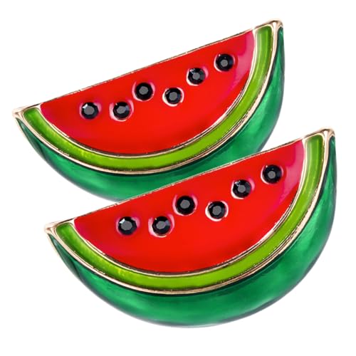 TOGEVAL Wassermelonen-brosche Clip-set Emaille-anstecknadel Cartoon- Elegante Damen-kleiderclips Retro-schalclips Vielseitiges Accessoire von TOGEVAL