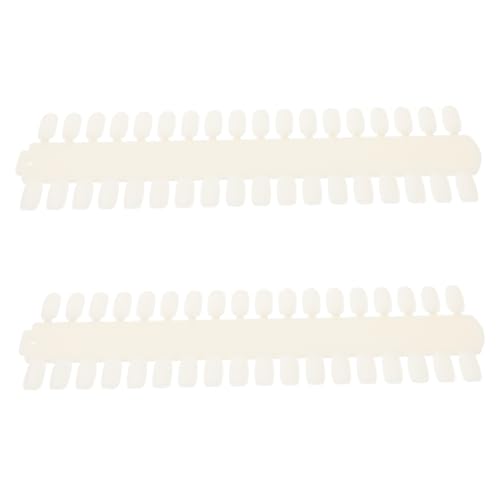 TOGEVAL 2 Stücke Nagelmuster Nagel Kunst Dekoration Finger Palette Stand Nagelanzeige Tipps Nagelhand Planke Nageldekorationen Für Nagelkunst Nägel Polieren Patch-anzeige Plastik Beige von TOGEVAL