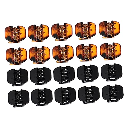 TOGEVAL 20 Stück Acryl Haarspangen Mini Haarklammern Schwarz und Schildpatt für Damen für und Haartyp für und Tägliche Nutzung von TOGEVAL