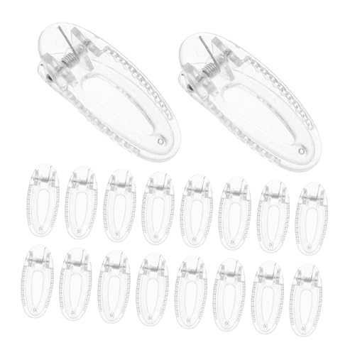 TOGEVAL 20 Stück Haarklammern Transparente No Slip Alligator Clips Kleine Haarschmuck Snap Haarspangen für Mädchen Kleinkinder Alltag Party Zubehör von TOGEVAL