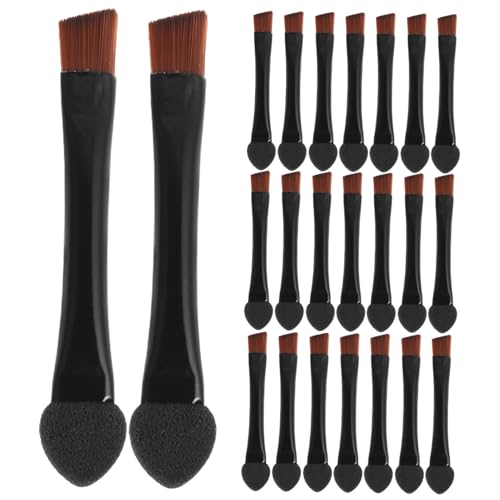 TOGEVAL 20 Stück Teiliges Augenbrauenpinsel Doppelseitig Weiche Langlebige Borsten Schräger Pinselkopf für Präzises Augenbrauenstyling und Lidschatten Tragbares Make Up Tool für Frauen von TOGEVAL