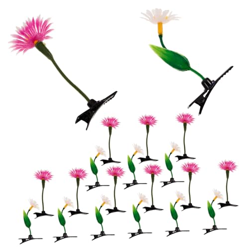 TOGEVAL 20 Stück Teiliges Blumen Haarspangen Damen Süße Pflanzen Haarklammern mit Farbenfrohen Blüten Vielseitige Clips für Mädchen und Frauen Leicht zu Tragen Passend für Haarlängen von TOGEVAL
