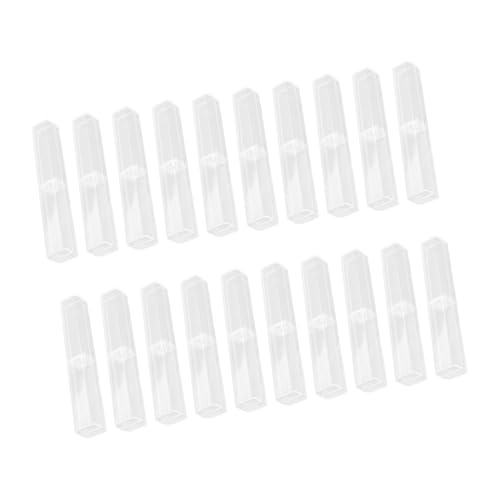 TOGEVAL 20 Stück Teiliges Kleine Transparente PVC Stifteboxen Leichte Portable Stiftehalter Klare Geschenkboxen für Kugelschreiber als Aufbewahrung und Präsentation für Schule Büro und von TOGEVAL