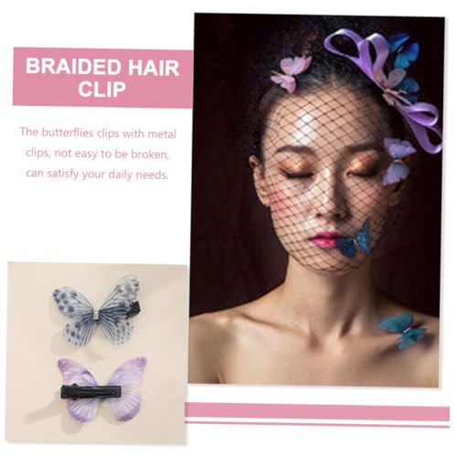 TOGEVAL 20 Stück Teiliges Schmetterling Haarspangen aus Dünnem Doppellagigem Organza Leichte Haarschmuck accessoires Komfortabel für Damen und Mädchen für Party und Zufällige Farbe von TOGEVAL