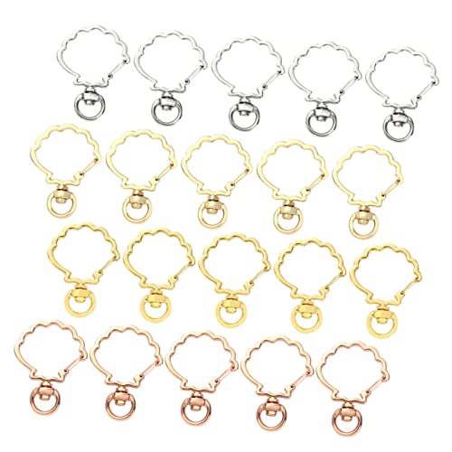 TOGEVAL 20St Schlüsselanhänger Schlüsselringverschluss Schlüsselring-Clips Drehverschlüsse Ornamente Haken Keyring schlusselanheger Key fob Schlüsselzubehör der Familie Legierung von TOGEVAL