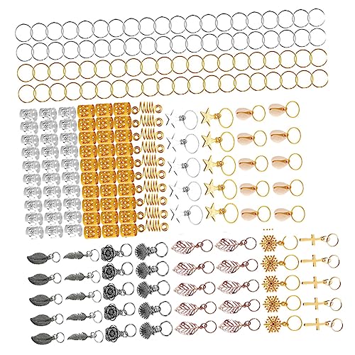 TOGEVAL 220 Stück Teiliges Dreadlock Ring Haaraccessoire Set mit Verschiedenen Farben Eleganter Haarschmuck für Damen Leicht und Einfach zu Verwenden für Jede Gelegenheit von TOGEVAL
