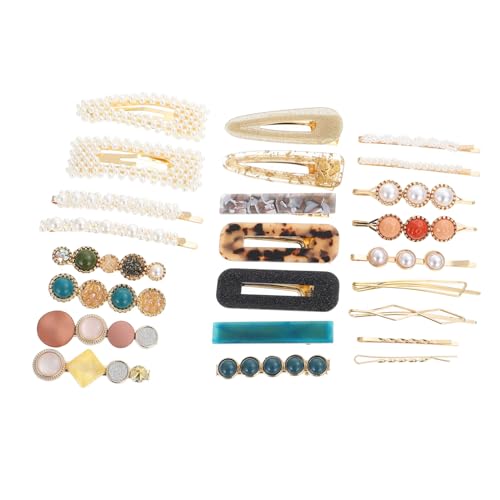 TOGEVAL 24 Stück Teiliges Perlen Haarspangen Set Bunte Haarklammern Bobby Pins Modischer Haarschmuck für Damen Vielseitig für Alltag und Festliche Anlässe TOGEVAL 24 Stück Teiliges Perlen Haarspangen Set Bunte Haarklammern Bobby Pins Modischer Haarschmuck für Damen Vielseitig für Alltag und Festliche Anlässe von TOGEVAL