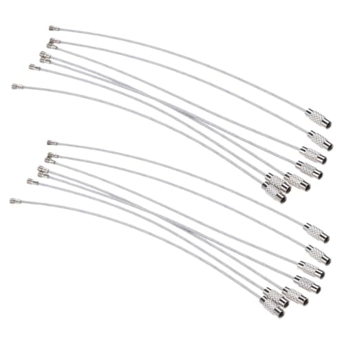 TOGEVAL 25stücke Teiliges Edelstahl Draht Schlüsselanhänger Robuste Schlüsselringe Für Gepäckanhänger Id-Tags Und Mehr Rostfrei Und Langlebig Für Outdoor-aktivitäten von TOGEVAL