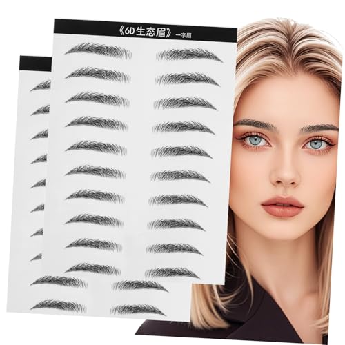 TOGEVAL 2Blätter Augenbrauen Sticker mit Wasserfesten Langlebigen Augenbrauenaufklebern für Simulation für Perfektes Augenbrauen Make Up von TOGEVAL