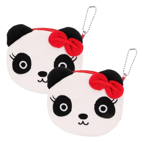 TOGEVAL 2stücke Panda- Zipper Geldbörse Für Junge Mädchen Niedlicher Plüsch Münzbeutel Und Kartenhalter Für Mädchen Und Jungen Leicht Und Praktisch Für Kleingeld Und Kleine von TOGEVAL