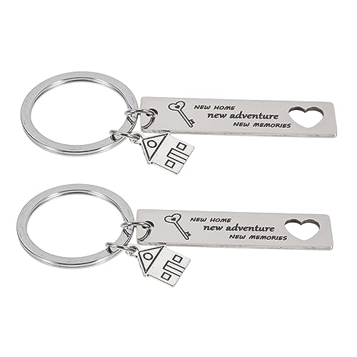 TOGEVAL 2stücke Schlüsselanhänger Zum Einzug Haus Aus Robustem Sicher Und Praktisch Einzigartiges Design Als Taschendekoration Oder Einweihungsgeschenk von TOGEVAL