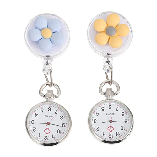 TOGEVAL 2St Schüler Examen Taschenuhr Pflegeuhr Arzttaschenuhr Schwesternuhr zum Aufstecken sanitäter die ärztin Armbanduhr Herren Taschenuhr für Krankenschwestern Ansteckuhr Zinklegierung von TOGEVAL