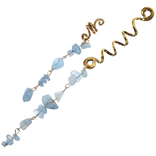 TOGEVAL 2 Stücke Dreadlock Schmuck Haar Manschetten für Ringe Dreadlock Haarschmuck Leichte und Farbenfrohe Haar Accessoires für Zöpfe und Dreads von TOGEVAL