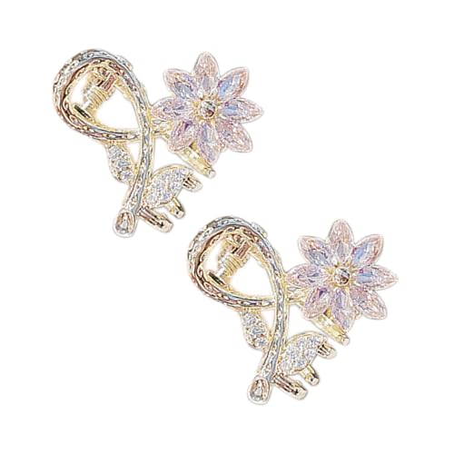 TOGEVAL 2stücke Haarklammer Mit Und Blumenmotiv Haarklammern Für Mädchen Und Haar Styling Werkzeug Blume Haar Klemme Halter Langlebige Haarspange Für Frauen von TOGEVAL