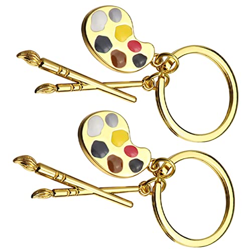 TOGEVAL 2Stücke Dekorativer Schlüsselanhänger in Palettenform Lebensechtes Modell Ornament mit Metallschlüsselring Kreatives Design für Taschen Rucksäcke und Deko von TOGEVAL