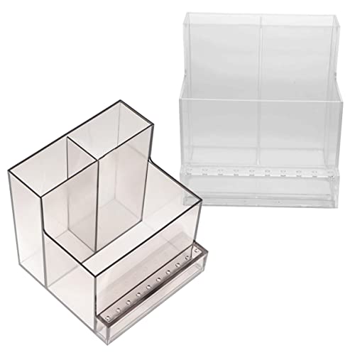 TOGEVAL 2stücke Aufbewahrungsbox Für Nagelbohrer-bits Halter Für Nagelschleifköpfe Organizer Mit Mehrfach-slots Für Nail Art Polierköpfe Langlebige Maniküre-zubehör-box Für Salon von TOGEVAL