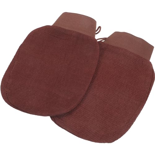 TOGEVAL 2Stücke Peelinghandschuhe für Körperreinigung Sanfte Exfoliation für Sauna und Bad Fördert Gesunde Haut und Durchblutung für Damen und Herren von TOGEVAL