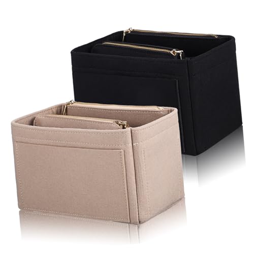 TOGEVAL 2stücke Taschen-Organizer-Einsatz Aus Filz Mit Mehreren Fächern Für Handtaschen Und Tote Bags Organisieren Von Schlüsseln Kosmetika Und Anderen Utensilien von TOGEVAL