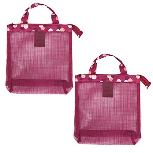 TOGEVAL 2stücke Große Mesh Strandtasche Für Damen Multifunktionale Tragetasche Mit Viel Platz Für Reisen Schwimmbad Und Strand Elegante Aufbewahrung Für Handtücher Sonnencreme Und von TOGEVAL