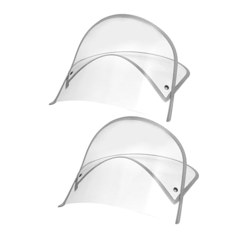 TOGEVAL 2stücke Regenhut Visier Klare Regenmantel-haube Gesichts- Für Regenjacke Transparentes Regenponcho-haube Mit Doppelschutz Für Outdoors Und Reisen von TOGEVAL