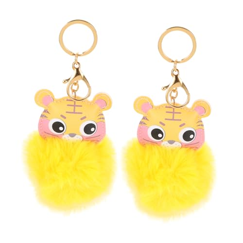 TOGEVAL Süßes Schlüsselanhänger-Set 2 Stück Tiger-schlüsselanhänger Süßer Taschenanhänger Schlüsselanhänger Taschendekor Einzigartiges Design von TOGEVAL