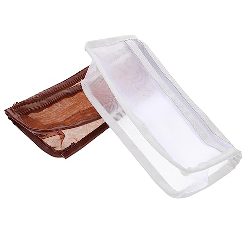 TOGEVAL 2stücke Doppellagige Mesh Federmäppchen Große Kapazität Transparentes Design Für Schule Und Büro Aufbewahrung Von Stiften Bleistiften Und Schreibwaren von TOGEVAL