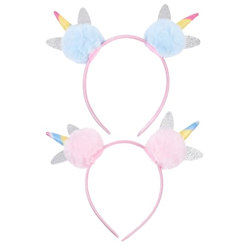 TOGEVAL 2stücke Festliche Einhorn Haarreifen Für Niedliche Partyhaarschmuck Für Mädchen Für Feiern Cosplay Und Tanzveranstaltungen Mit Zauberhaften Einhornmotiven von TOGEVAL