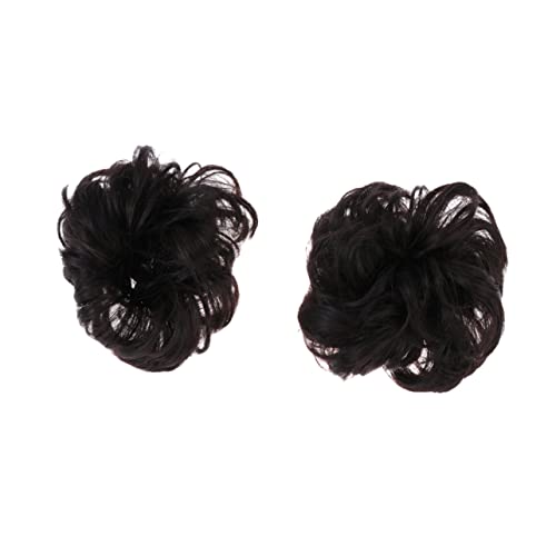 TOGEVAL 2stücke Perücken-haarring Haar-chignon-perücke Kunsthaar-dutt Haarknoten-werkzeug Für Frauen Und Mädchen Bräunlich-schwarz von TOGEVAL