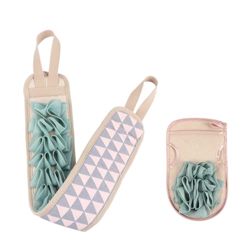 TOGEVAL 2stücke Körperpeeling Handschuh Peeling-handschuhe Massagehandschuh Duschhandschuhe Peeling-gurt Haut Massage Bademassagebürste Badezimmerzubehör Badetuch von TOGEVAL