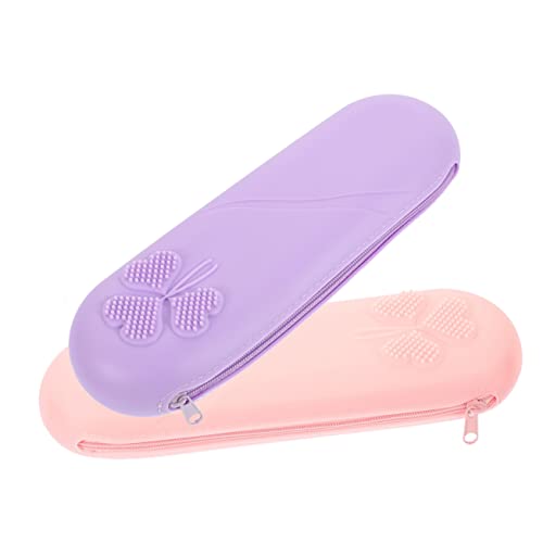 TOGEVAL 2stücke Kosmetik Organizer Tasche Make up Tasche Mit Pinselhalter Kosmetiktasche Für Pinsel Make up Pinsel Aufbewahrungstasche Reisen Und Wochenendausflüge Geeignet von TOGEVAL