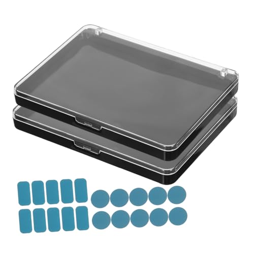 TOGEVAL 2stücke Leere Make-up Lidschatten-palette Kosmetik Pan Für Highlighter Contour Mit Transparentem Deckel Reisenutzen Organisation Box von TOGEVAL
