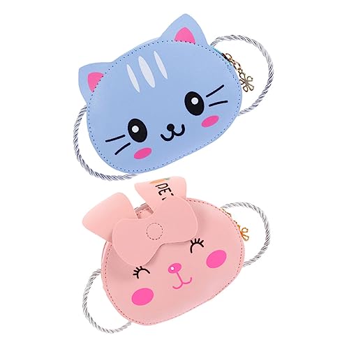 TOGEVAL 2stücke Junge Mädchen Cartoon Tasche Schultertasche Münzbörse Mädchen Aufbewahrungstasche Mit Tragegurt Aus Pu- Für Junge Und Kleinkinder von TOGEVAL