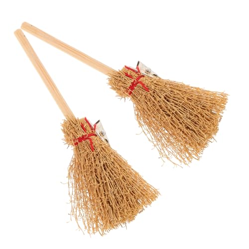 TOGEVAL 2stücke Mini Hexenbesen Haarspangen Für Halloween Cosplay Einzigartige Haarschmuck Clips Leichte Und Praktische Accessoires Für Damen Und Mädchen von TOGEVAL