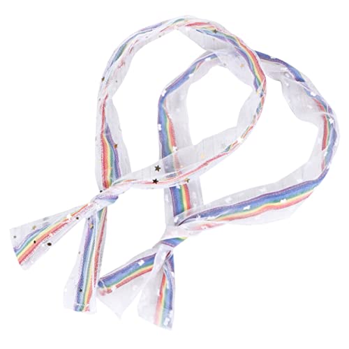 TOGEVAL 2stücke Modischer Schal in Regenbogenfarben Bedruckt Haarband Für Damen Und Herren Atmungsaktiv Strapazierfähig Bunt von TOGEVAL