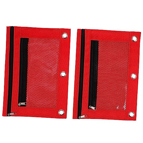 TOGEVAL 2stücke Reißverschluss Federmäppchen Dreifach Design Großes Stifteetui Aus Mesh Für Schreibwaren Schule Büro Und Kosmetikaufbewahrung von TOGEVAL