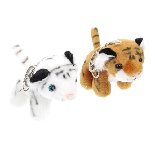 TOGEVAL 2stücke Tiger Schlüsselanhänger Deko Für Taschen Niedliche Tigerfiguren Aus Hochwertigem Material Für Strapazierfähig Und Leicht Dekoration Für Rucksäcke Und Schlüssel von TOGEVAL