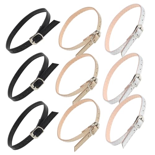 TOGEVAL 3 Paare Verstellbare High Heels Schuhriemen aus PU Material Abnehmbare Rutschfeste Knöchelriemen für Damen Vielseitig Einsetzbar bei Sandalen und Absatzschuhen Langlebig und von TOGEVAL