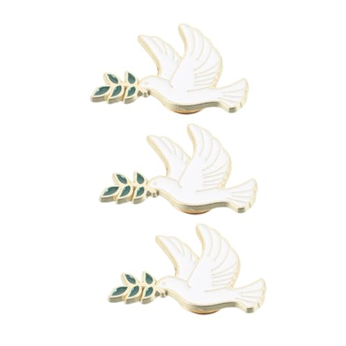 TOGEVAL 3 Stück Friedenstauben Broschennadeln Für Kleidung Friedenszeichen Anstecknadel Friedenstauben Anstecknadel Rucksack Vogel Anzug Brosche Für Herren von TOGEVAL