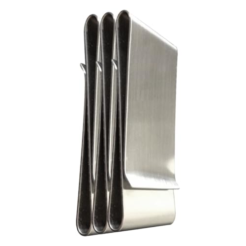 TOGEVAL 3 Stück Minimalistischer Geldclip aus Robustem Metall Schlanker Kartenhalter für Kreditkarten und Geldscheine Multifunktionale und Kompakte Geldklammer für Herren und Damen von TOGEVAL